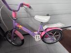 Kinderfiets meisjesfiets roze/purper, Ophalen, Gebruikt, Minder dan 16 inch, Zijwieltjes