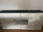 Buffet laqué blanc, Maison & Meubles, 25 à 50 cm, 150 à 200 cm, Comme neuf, Enlèvement