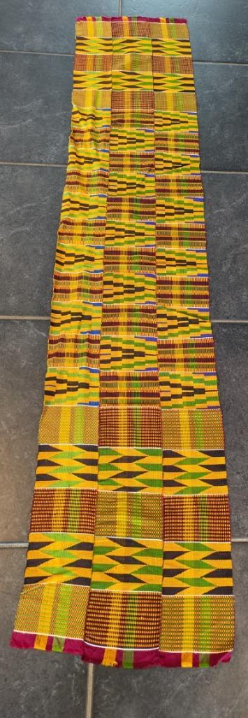 Kente stof Ghana doek handgemaakt origineel, Huis en Inrichting, Tafelkleden, Zo goed als nieuw, Rechthoek, Binnen, Ophalen of Verzenden
