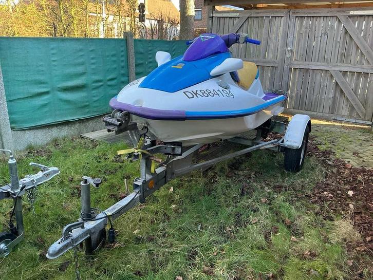 2x Jetski (Kawasaki 750cc en Yamaha 700cc) met aanhangwagens, Watersport en Boten, Jetski's en Waterscooters, Gebruikt, Overige brandstoffen