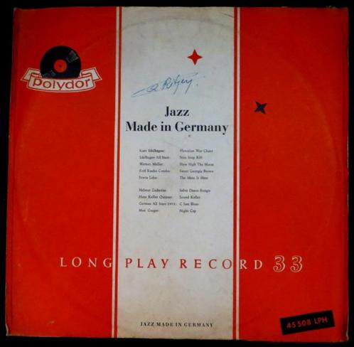 10 " VINYL - Various ‎Artists– Jazz, Made In Germany, Cd's en Dvd's, Vinyl | Jazz en Blues, Gebruikt, Jazz, 1940 tot 1960, 10 inch