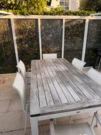 Teak Bristol Tuintafel + stoelen, Tuin en Terras, Ophalen, Gebruikt, 6 zitplaatsen, Tuinset