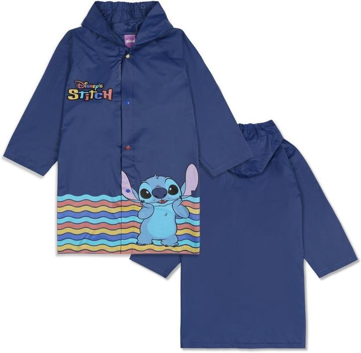 Stitch Regenjas Blauw - Maat 98/104 - 110/116 - 122/128, Kinderen en Baby's, Kinderkleding | Maat 122, Nieuw, Jongen of Meisje
