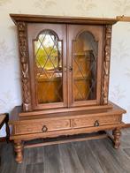 Armoire Buffet en bois et vitrail, Comme neuf, Enlèvement