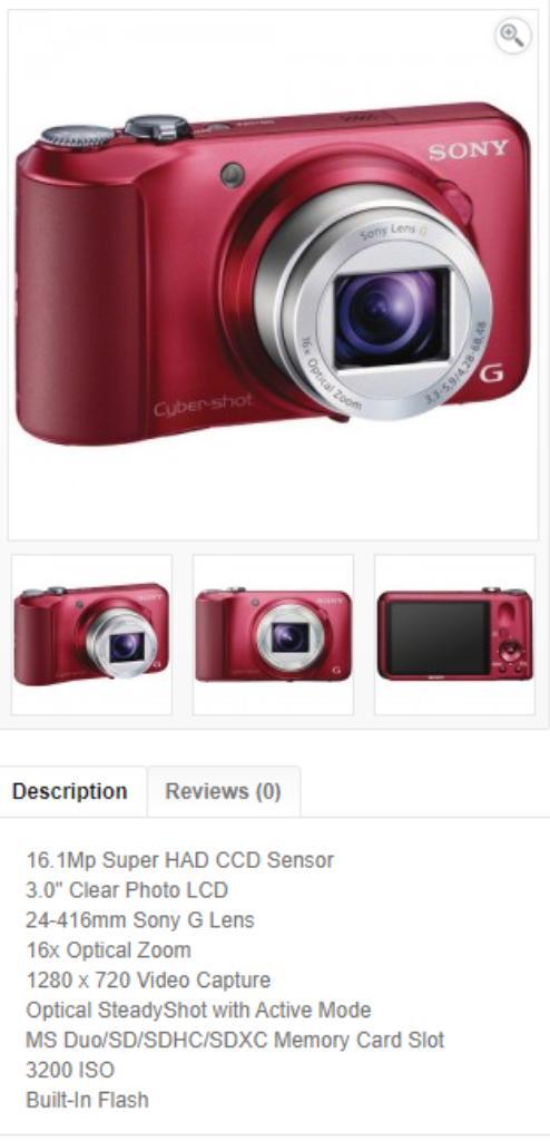 fototoestel  Sony Cyber-shot DSC-H90, TV, Hi-fi & Vidéo, Appareils photo numériques, Utilisé, Sony, 8 fois ou plus, Enlèvement ou Envoi