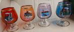 4 gekleurde brandy glazen, Antiek en Kunst, Ophalen