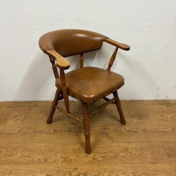 16 engelse retro vintage horeca antieke stoelen leer PARTIJ!, Antiek en Kunst, Antiek | Meubels | Stoelen en Sofa's, Ophalen of Verzenden