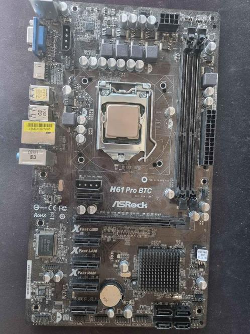 Intel i5 2320 + asrock H61 pro BTC, Computers en Software, Moederborden, Zo goed als nieuw, Intel, DDR3, Ophalen