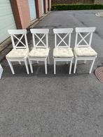 Ingolf witte stoelen Ikea 4 stuks, Maison & Meubles, Comme neuf, Quatre, Enlèvement
