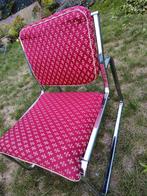 Verchroomde vintage zeteltje - loungezeteltje . Rood!, Ophalen