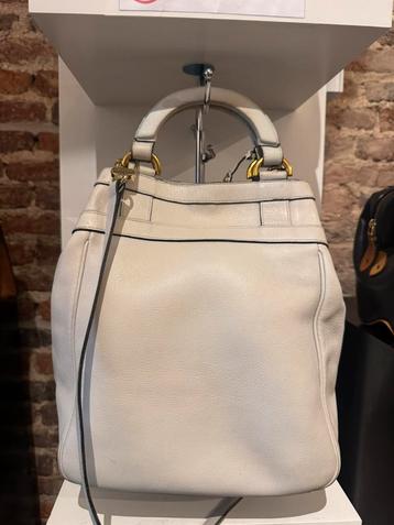 Delvaux “Roseau” vintage handtas – wit leder beschikbaar voor biedingen