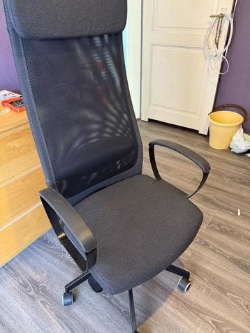 Ikea Markus bureaustoel, Huis en Inrichting, Bureaustoelen, Ophalen, Gebruikt, Zwart, Bureaustoel