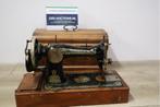 Antiek Singer Naaimachine in Houten Koffer, Antiek en Kunst