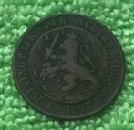 Nederlandsche 2,5 Cent 1877, Ophalen of Verzenden, Koning Willem III, Overige waardes, Losse munt