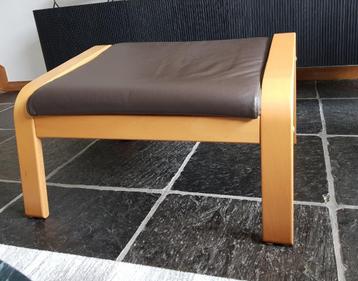 repose-pieds POANG (Ikea) cuir brun