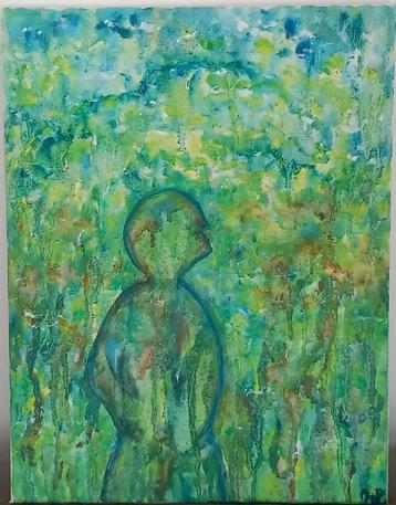 Frisse kleuren en diepgang, thematiek: Reflecties, olieverf beschikbaar voor biedingen