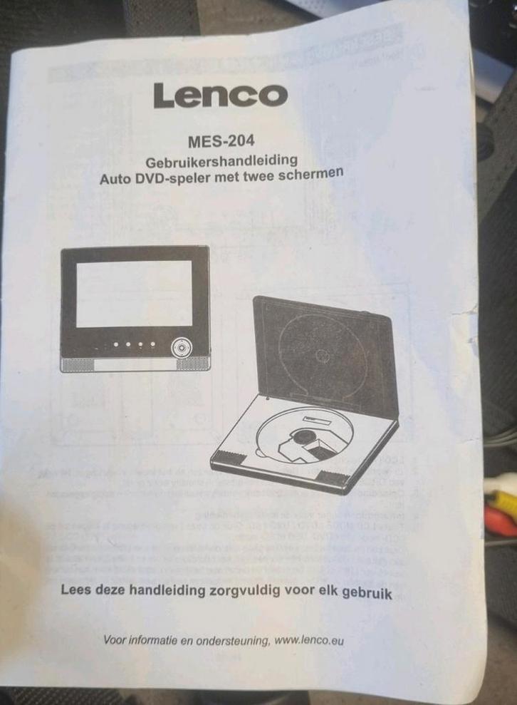 Draagbare dvd speler  voor in de auto met 2 schermen, Audio, Tv en Foto, Diaprojectoren, Gebruikt, Ophalen