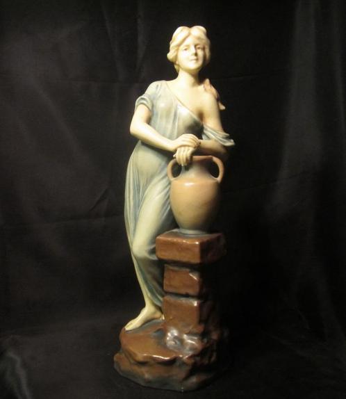 Antieke art nouveau dame Bernard Bloch ca 1900, Antiek en Kunst, Antiek | Porselein, Verzenden