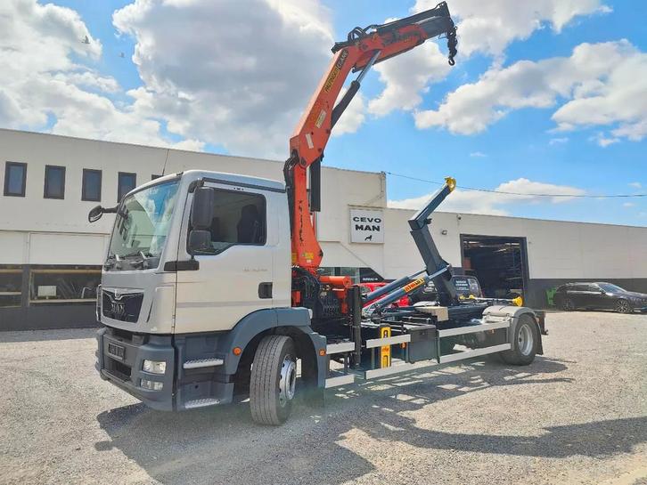 MAN TGM 18.290 4x2 Euro 6 + Crane Palfinger PK15500, Auto's, Vrachtwagens, Bedrijf, MAN, Diesel, Euro 6, Automaat, Zilver of Grijs