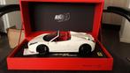 BBR 1/18 Ferrari 458 Spider AVUS WIT(nr20 1-30) WERELDWIJD, Ophalen of Verzenden, Zo goed als nieuw, Auto, Overige merken