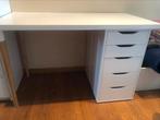 Bureau ikea blanc lagkapten avec pieds en bois, Ophalen, Bureau