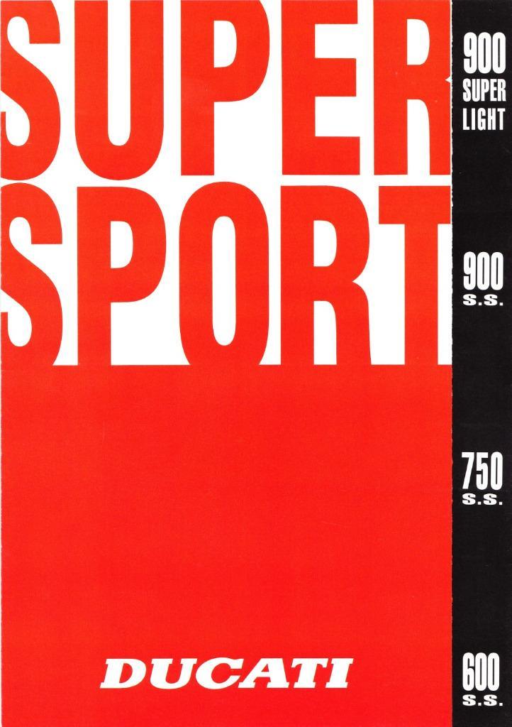 Ducati Supersport 600ss-750ss-900ss-900Superlight brochure., Motoren, Handleidingen en Instructieboekjes, Ducati, Ophalen of Verzenden