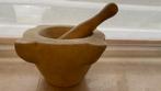 Ancien mortier provencal XIXème en marbre + pilon en bois, Ophalen