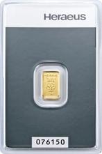 Heraeus Goudbaar 1g 24k goud, Postzegels en Munten, Ophalen of Verzenden, Goud