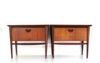 Vintage Set of nightstands by Louis Van Teeffelen for Wébé,, Ophalen of Verzenden, Gebruikt, Hout