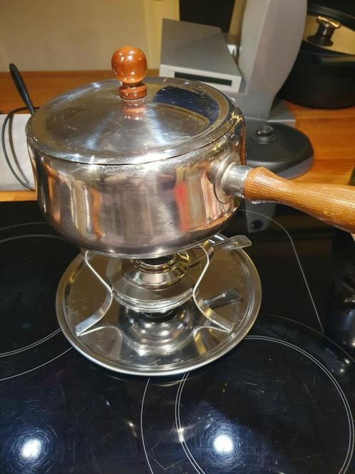 Kleine vintage fondueset (2 personen), Huis en Inrichting, Keuken | Keukenbenodigdheden, Zo goed als nieuw, Ophalen of Verzenden