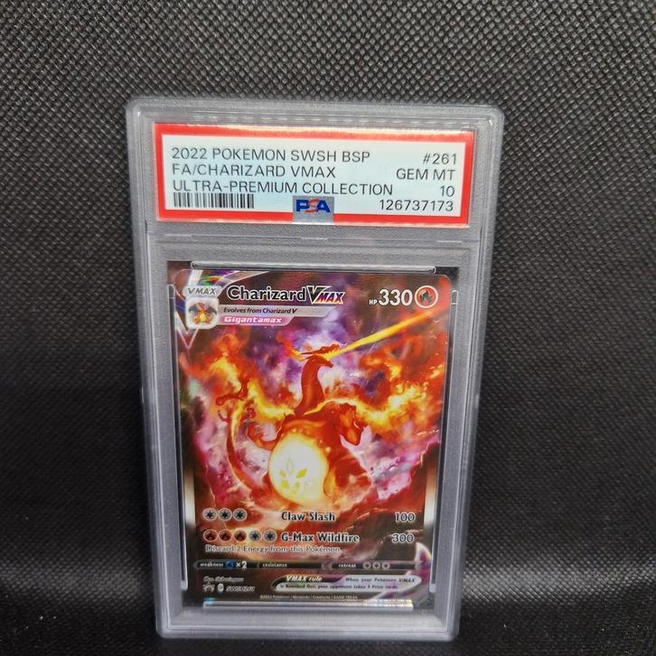 Fa/Charizard Vmax Ultra Premium Collection SWSH BSP PSA 10, Hobby en Vrije tijd, Verzamelkaartspellen | Pokémon, Ophalen of Verzenden
