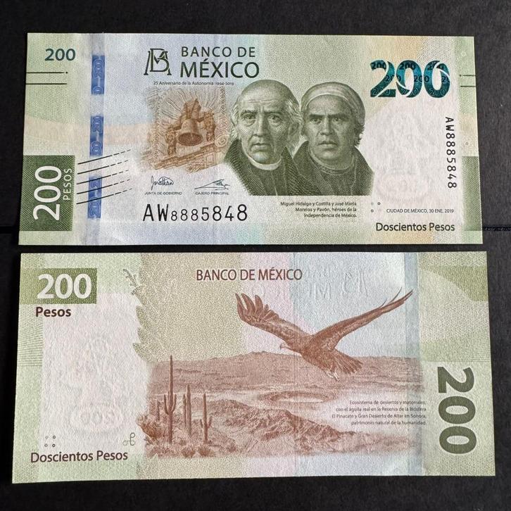 Mexique - 200 pesos 2019 - P 131 - UNC ! - 1055, Timbres & Monnaies, Billets de banque | Amérique, Billets en vrac, Amérique du Sud