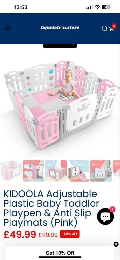 Baby grondbox, Kinderen en Baby's, Babyparken, Gebruikt, Vierkant, Ophalen