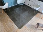 Doorzichtige design glazen eettafel 120 cm, Ophalen of Verzenden, Zo goed als nieuw, Vierkant, Glas