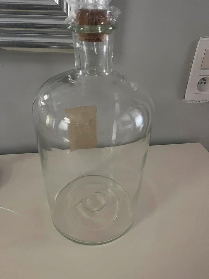Bouteille - Flacon en verre vintage apothicaire de 5 L, Huis en Inrichting, Woonaccessoires | Stolpen, Zo goed als nieuw, Ophalen of Verzenden