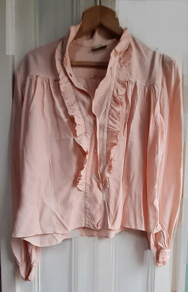 vintage Kirk crèpeblouse PEC theater - Charleston, Antiek en Kunst, Antiek | Kleding en Textiel, Dames, Ophalen of Verzenden