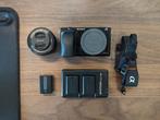 Sony α6000 Zwart met Kitlens (16-50 mm/f3.5-5.6) + extra's, Audio, Tv en Foto, Fotocamera's Digitaal, Gebruikt, Compact, Ophalen of Verzenden