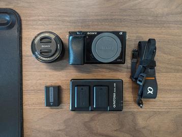Sony α6000 Zwart met Kitlens (16-50 mm/f3.5-5.6) + extra's, Enlèvement ou Envoi, Moins de 4 fois, Compact, Utilisé