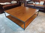 salontafel vierkant 150x150 cm in massief eik en staal, Huis en Inrichting, Tafels | Salontafels, Ophalen, 150 tot 200 cm, Vierkant