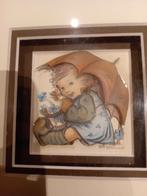 Prentje met Hummel beeldje in met kader, Ophalen of Verzenden, Zo goed als nieuw