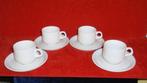 4 mokka tas & ondertas Lilien porzelan Austria, Uni, Enlèvement ou Envoi, Comme neuf, Porcelaine