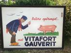 grote litho Vitafort jaren 50 professioneel ingekaderd., Verzamelen, Ophalen, Gebruikt, Reclamebord