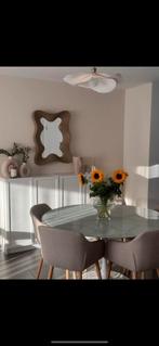 5x ADSLEV beige eetkamerstoelen van Jysk, Enlèvement, Comme neuf