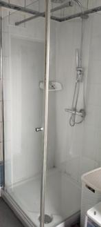Twee doucheschermen, 90/90 douchebak, Grohe-kranen, Ophalen, Zo goed als nieuw, Glas, Douche