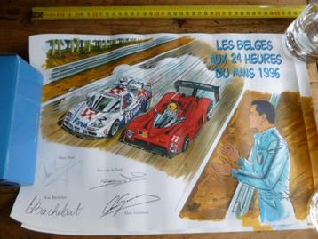 Poster MICHEL VAILLANT Les Belges aux 24 Heures du Mans 1996 beschikbaar voor biedingen
