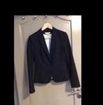 Donkerblauw kort jasje type blazer., Vêtements | Femmes, Vestes & Costumes, Comme neuf, Taille 36 (S), Noir, H&M.