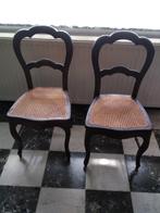 Vintage stoelen gevlochten zitting, Antiek en Kunst, Ophalen