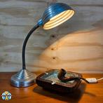 Vintage aluminium Bureaulamp / Tafellamp - Flexibele Nek, Ophalen of Verzenden