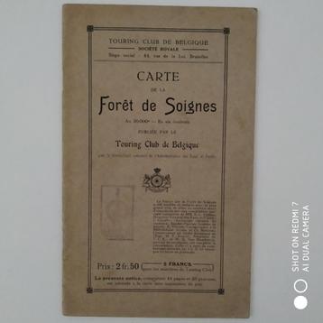 Carte de la forêt de Soignes - Touring Club de Belgique 1920 beschikbaar voor biedingen