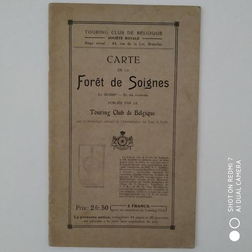 Carte de la forêt de Soignes - Touring Club de Belgique 1920, Boeken, Geschiedenis | Nationaal, Gelezen, 20e eeuw of later, Ophalen of Verzenden